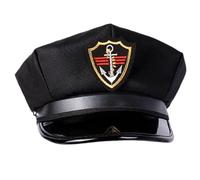Limtula Cappello da gioco ruolo Stili politiche ricamati Cappello elegante a otto pannelli appiattito per cosplay e spettacoli teatrali Costume Halloween