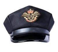 Limtula Cappello da gioco ruolo Stili politiche ricamati Cappello elegante a otto pannelli appiattito per cosplay e spettacoli teatrali Costume Halloween