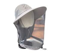 Limtula Cappello da pesca traspirante, regolabile, per donne, uomini, adolescenti, tesa larga, protezione solare con patta per il collo, protezioni solari per esterni, Grigio chiaro, Taglia unica