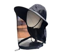 Limtula Cappello da pesca traspirante, regolabile, per donne, uomini, adolescenti, tesa larga, protezione solare con patta per il collo, protezioni solari per esterni, Nero , Taglia unica