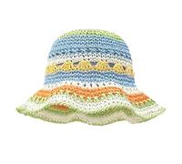 Limtula Cappello Paglia Fatto a Mano per Adolescenti Ragazza Cappello da Spiaggia con Tessitura a Mano Vacanza Campeggio Arcobaleno Colore Pescatore Lavorato a Maglia Cappelli per Donna