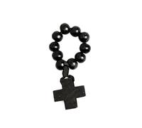 Limtula Catena multiuso con perline legno naturale, catena da dito, ornamento del rosario, pendente con perline per trasporto quotidiano, pratica meditazione, preghiera in legno