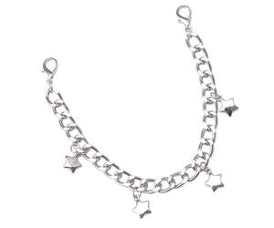 Limtula Catena per stivali con ciondolo a stella Accessorio per calzature in argento per le vacanze e l ' uso quotidiano Catene per stivali Punk
