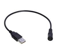 Limtula Cavo Alimentazione da USB a 5, 5x2, 1 mm 5 V da 30 cm Cavo Ricarica con connettore cilindrico USB Maschio a Femmina per Altoparlante Router con Ventola Piccola