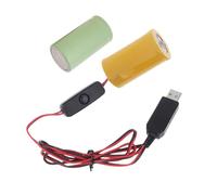 Limtula Cavo Alimentazione Universale USB da 5V2A a 1, 5-6V1A LR20 D per eliminazione Batteria con interruttori per bilance pesapersone/torce elettriche scaldabagno
