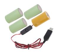 Limtula Cavo Alimentazione Universale USB da 5V2A a 1, 5-6V1A LR20 D per eliminazione Batteria con interruttori per bilance pesapersone/torce elettriche scaldabagno