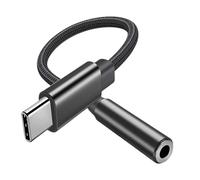 Limtula Cavo dongle USB C per telefono cellulare Tipo C a per cuffie da 3, 5 mm Cavo adattatore Adattatore per cuffie USB in nylon intrecciato