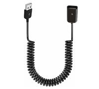 Limtula Cavo prolunga a Spirale USB 2.0 Maschio-Femmina Flessibile e Durevole da 1 M per dispositivi USB, Cavo prolunga a Spirale Plug And Play