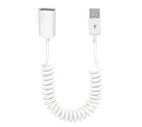 Limtula Cavo prolunga a Spirale USB 2.0 Maschio-Femmina Flessibile e Durevole da 1 M per dispositivi USB, Cavo prolunga a Spirale Plug And Play