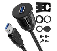 Limtula Cavo prolunga USB 3.0 Maschio a Femmina per Montaggio a Incasso Durata per cruscotti Auto e Barche Adattatore Dock Adattatore USB per Montaggio a Pannello da 1/2 Metro