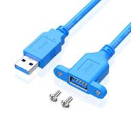 Limtula Cavo prolunga USB 3.0 Maschio-Femmina con bloccaggio a Vite per Orecchio Trasferimento Dati da 5 Gbps per dispositivi informatici Cavo trasferimento Dati velocità