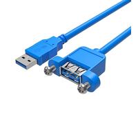 Limtula Cavo prolunga USB 3.0 Maschio-Femmina con bloccaggio a Vite per Orecchio Trasferimento Dati da 5 Gbps per dispositivi informatici Cavo trasferimento Dati velocità
