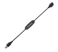 Limtula Cavo USB da 35 cm con interruttori dimmer Cavo Estensione della Controllo a Tre velocità Attiva/disattiva per Ventola della Lampada USB con interruttori