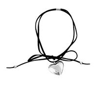 Limtula Collana con ciondolo a cuore semplice Collane con colletto regolabile Catena con clavicola Annodata Bowknot Collana girocollo Collare con gioielli Girocollo per donna Bowknot