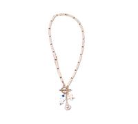 Limtula Collana con ciondolo a forma pesce con perline in ceramica ispirata alla con accenti colorati da indossare tutti i giorni Collana con perline in ceramica
