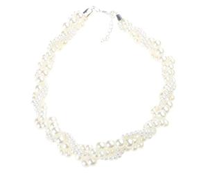 Limtula Collana girocollo con perle gemellate coreane per donna Catena geometrica della clavicola Collana con perle imitazione Collana da sposa Gioielli Accessorio qualità