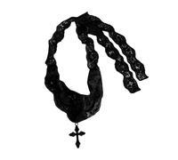 Limtula Collana in tessuto floreale fatta a mano con lunghezza regolabile per accessori a strati da donna, gioielli in pizzo artigianali
