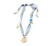 Limtula Collana ispirata mare con ciondolo con conchiglia e stella Design sciarpa floreale per donna Sciarpa floreale con catena