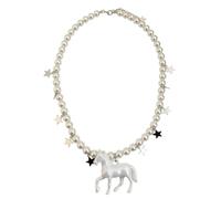 Limtula Collana perle e orecchini ispirazione francese con ciondolo a forma cavallo Accessori gioielli per un look sofisticato Set collane pietre finte alla