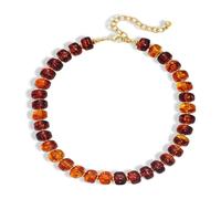 Limtula Collana perline geometriche realizzata a mano Catena clavicole regolabile Accessorio gioielli alla per le donne Gioielli bohémien moderni