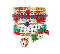 Limtula Collezione bracciali a ventaglio con perline e dettagli in lega Bracciale ' amicizia con gioielli da polso unisex
