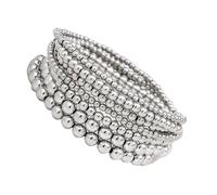 Limtula Collezione di perline geometriche in diversi stili eleganti 7 pezzi accessori alla moda per migliorare il tuo look alla moda braccialetti casual, Misura unica, come descritto