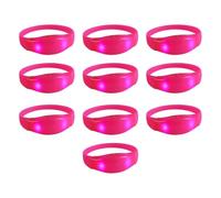 Limtula Confezione da 10 braccialetti in silicone a LED Accessori per braccialetti luminosi lampeggianti Braccialetti da polso multicolori Gioielli per braccialetti a LED per feste