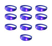 Limtula Confezione da 10 braccialetti in silicone a LED Accessori per braccialetti luminosi lampeggianti Braccialetti da polso multicolori Gioielli per braccialetti a LED per feste
