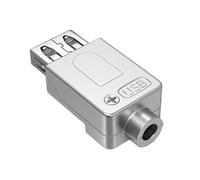 Limtula Connettore USB 2.0 Terminali a Vite Adattatore Blocco Senza Saldatura Kit Riparazione USB 2.0 Terminali Maschio Convertitore Connettore per Senza Saldatura
