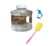 Limtula Contenitore per Acqua Trasparente a Bocca Larga con Rubinetto Integrato e Spazzola per la Pulizia per attività Campeggio all ' Aperto, Escursionismo, capacità, Portatile con Rubinetto per a