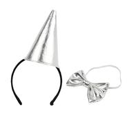Limtula Copricapo per cappello in costume da uomo latta con cinturino elastico, papillon, vestito per gioco ruolo per feste a tema, per cappello per costume per eventi Halloween per adulti