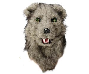 Limtula Copricapo per cosplay animali a testa intera Halloween Copricapo per cosplay a testa intera Panda Gallo Leone Volpi Copricapo per feste, Gray wolfA