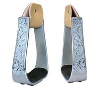 Limtula Copriscarpa Staffe Sicurezza per Cavallo con Tappetino in Gomma Antiscivolo Supporto per Piede ergonomico Staffe Western Imbottite in Alluminio Staffe Western Imbottite in Alluminio