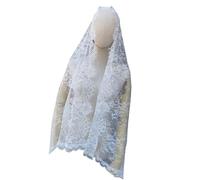 Limtula Copriviso da Sposa, Sofisticato Pizzo Morbido per la, White | Veli da sposa tradizionali da cattedrale e applicazioni a mantiglia per cerimonie religiose, donne e ragazze
