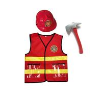 Limtula Costume da pompiere Set giochi ruolo per vigili del fuoco con estintore Elmetti da pompiere Giocattolo per travestimenti Halloween Abiti da