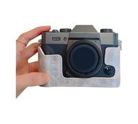 Limtula Custodia per Fotocamera Protettiva in Pelle PU, Gray | Facile accesso alla batteria e supporto per treppiede, comodo supporto per treppiede, protegge da graffi e macchie