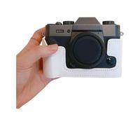 Limtula Custodia per Fotocamera Protettiva in Pelle PU, White | Facile accesso alla batteria e supporto per treppiede, comodo supporto per treppiede, protegge da graffi e macchie