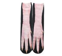 Limtula Divertente Novità Animale Fantasia Calze Medio Vitello Per Uomini E Donne Animali Zampe Stampa Casual Vestito Calzini Bavaglio Regalo Poliestere Corto, Piedi di pollo, Taglia unica