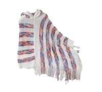 Limtula Donne Capestri Cappuccetti A Maglia Cappuccetti Da Stampa A Strisce Ponchos Pullover Pullover Elegante Maglo Sciolto Per Scialle Capispalla Inverno Autunno Inverno