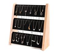 Limtula Efficiente legno Ewelry Organizzatori Stand Pratico 3 Livelli Collana Display Rack in Legno per Organizzazione Gioielli Espositore Gioielli