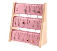Limtula Efficiente legno Ewelry Organizzatori Stand Pratico 3 Livelli Collana Display Rack in Legno per Organizzazione Gioielli Espositore Gioielli