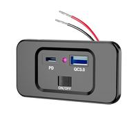 Limtula Efficienza Tipo C e Presa Ricarica USB a 2 Porte Ricarica Rapida per, Autobus e Auto marittime Utilizzare la Presa USB