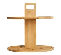 Limtula Elegante e robusto espositore per bottiglie di vino e vetro, realizzato in bambù per contenere bottiglie e bicchieri per organizzare il supporto del vino del controsoffitto