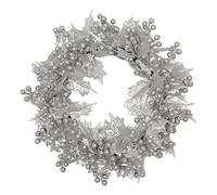 Limtula Ghirlanda artificiale di Natale, in schiuma dorata, argento, polvere di frutta, da appendere, per casa, casa, casa, porta, finestra, parete, ghirlanda di Natale