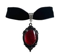 Limtula Girocollo con ciondolo in Collana in velluto per donne Stregoneria pagana Gioielli Regali per ragazze Collana girocollo in velluto Collana con ciondolo Bigiotteria per donne Uomini con, Red