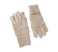 Limtula Guanti termici caldi spessi ed eleganti guanti a dita piene belli da indossare per le mani eleganti e spessi, per ragazze e donne, morbidi e confortevoli, Beige, Taglia unica