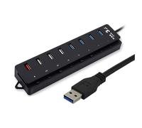 Limtula Hub USB 3.0 2.0 a 8 Porte con Switch individuali 4X USB 3.0 3X USB 2.0 1x Porta Ricarica USB Hub Adattatore Alimentazione Switch indipendenti