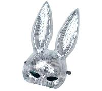 Limtula Maschera per costume da coniglio per adulti Maschera da coniglio per feste in maschera carnevale eventi a tema Halloween con elastici
