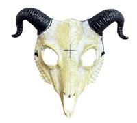 Limtula Maschera per la testa scheletro capra Maschera capra Halloween per donne e uomini carnevali, festival, feste, cosplay Halloween, oggetti scena leggeri