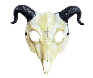 Limtula Maschera per la testa scheletro capra Maschera capra Halloween per donne e uomini carnevali, festival, feste, cosplay Halloween, oggetti scena leggeri